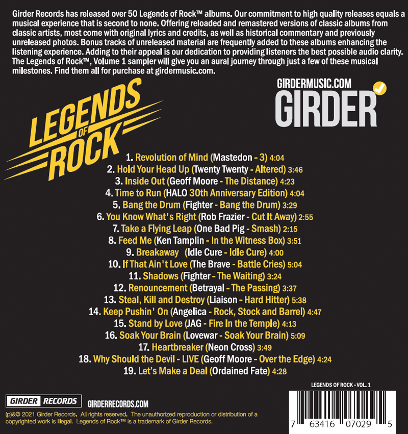 Legends of Rock - Volume 1 (CD) – Girder Records